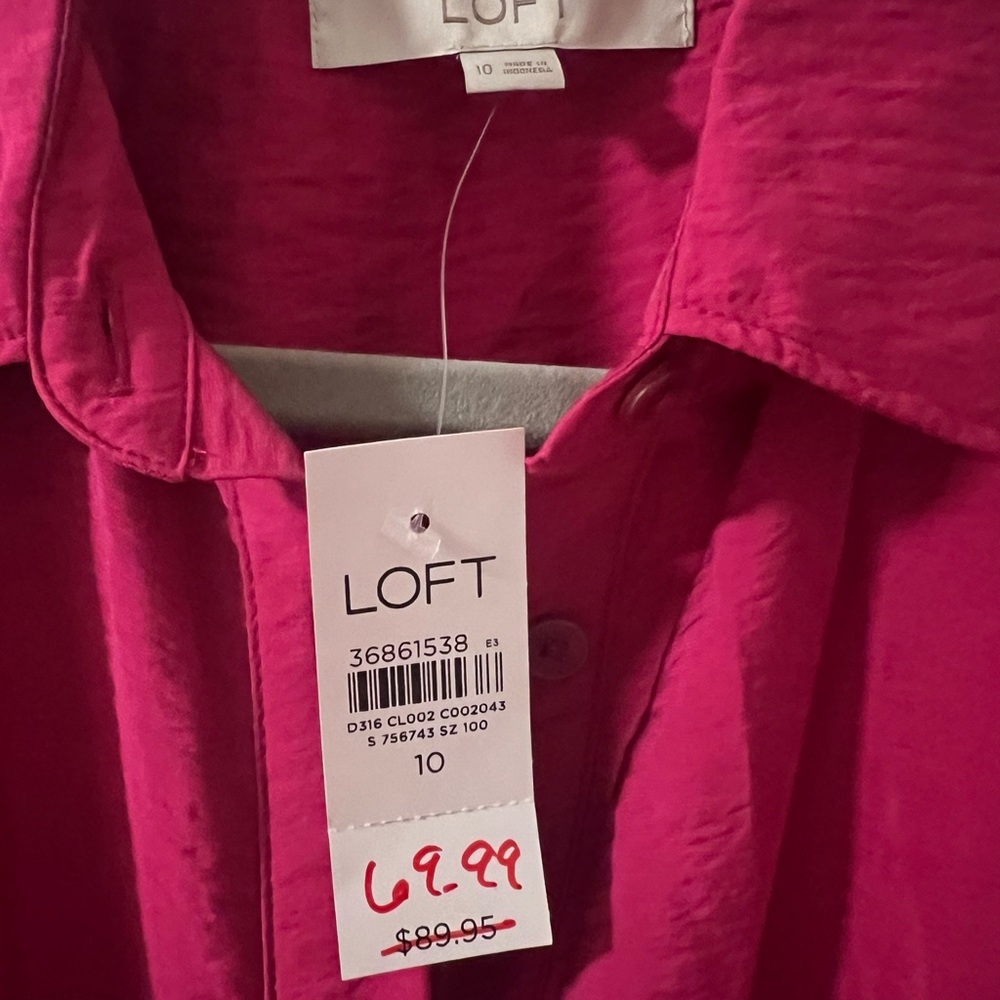 Loft Dahlia Tie Front Mini Shirtdress - Picture 4 of 4